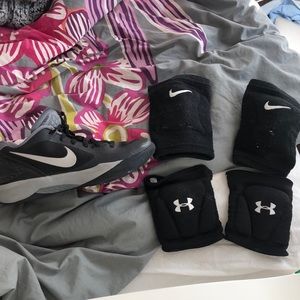 Nike volleyball shoes and knee pads